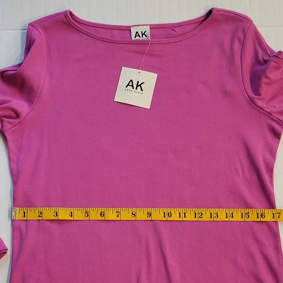 Anne Klein Long Sleeve Knit Top with Button Accents Womens Small 100% Cotton - Picture 11 of 12